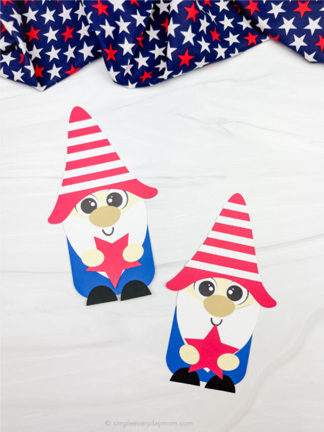 Patriotic Gnome Craft For Kids [Free Template] Story