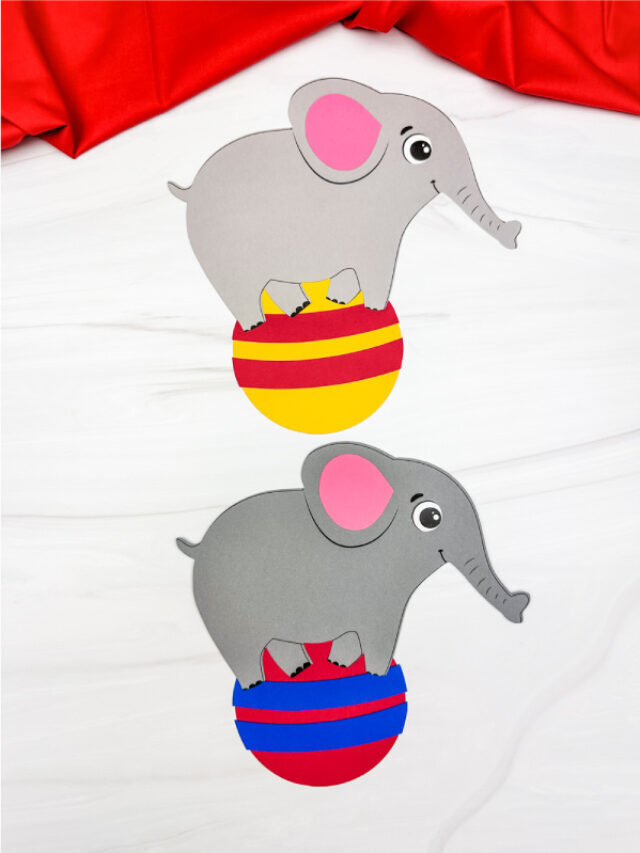 Circus Elephant Craft For Kids [Free Template] Story