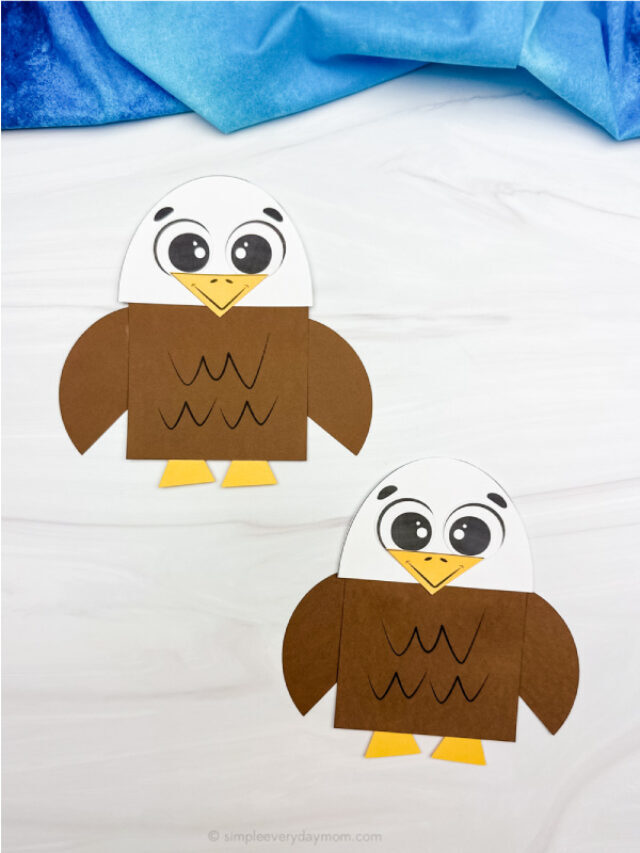 Bald Eagle Shape Craft For Kids [Free Template] Story