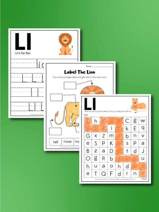 Lion Worksheets For Kids [Free Printable] Story