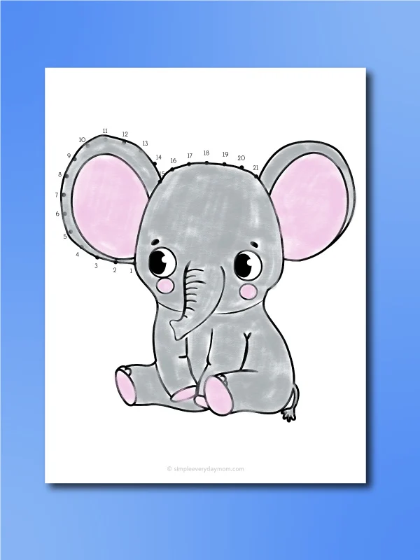 elephant dot to dot