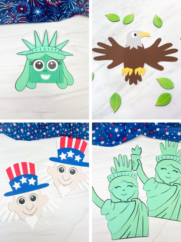 Fourth of July crafts for kids image collage