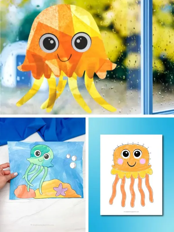 Jellyfish activities and crafts image collage