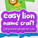 Lion name craft for kids cover image
