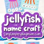 Jellyfish name craft for kids image collage