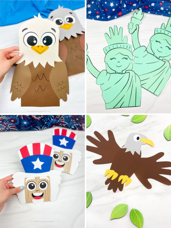 patriotic kids' crafts image collage