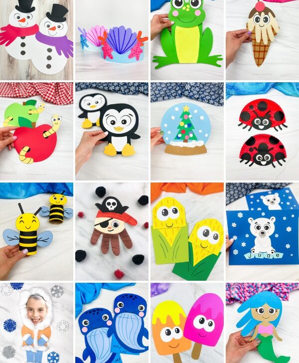 seasonal crafts for kids image collage