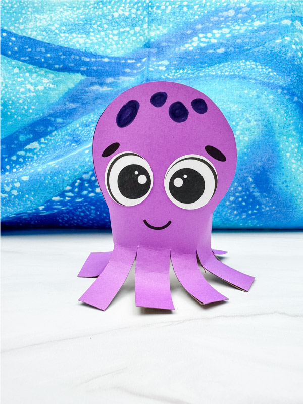 single example of octopus toilet paper roll craft