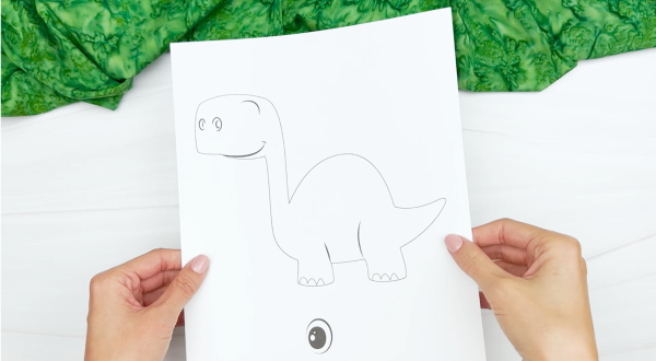 printed dinosaur name craft template