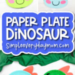dinosaur paper plate craft pinterest image