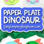 Dinosaur Paper Plate Craft For Kids [Free Template]