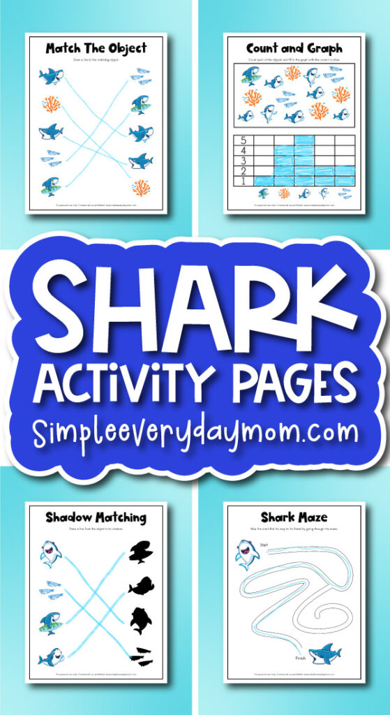 shark activity pages for kids cover image