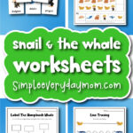 The snail and the whale worksheets cover image