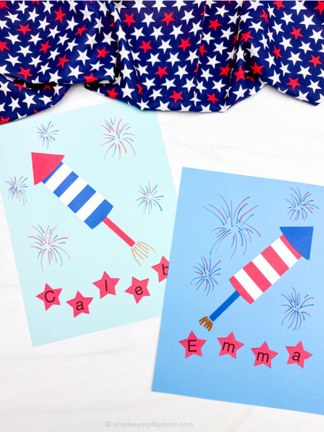 Patriotic Name Craft For Kids [Free Template] Story