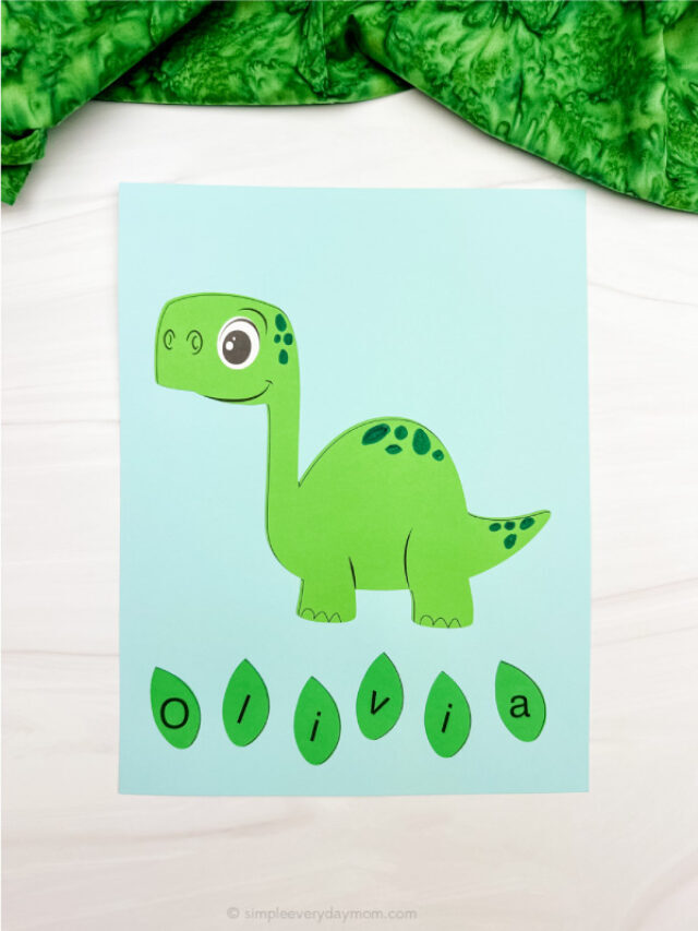 Dinosaur Name Craft For Kids [Free Template] Story