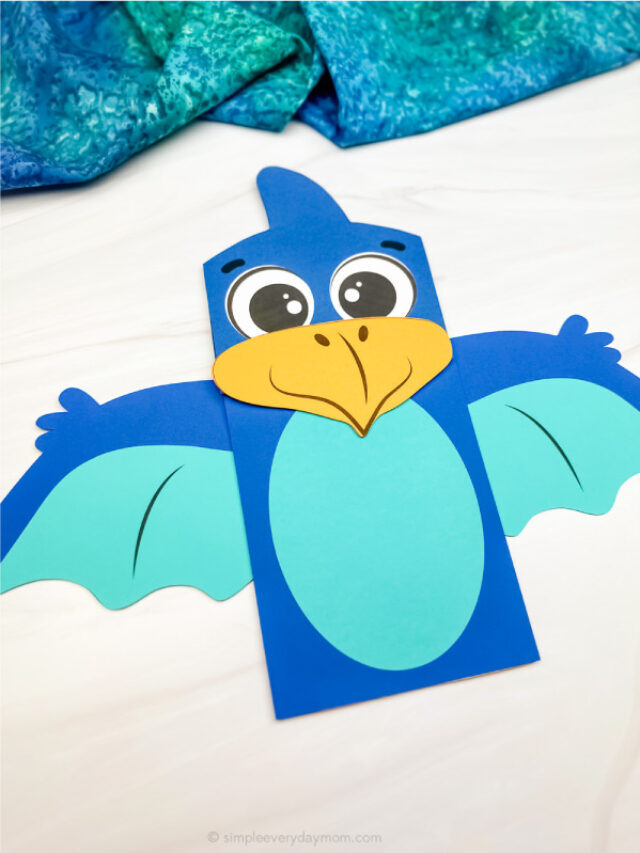 Dinosaur Puppet Craft For Kids [Free Template] Story