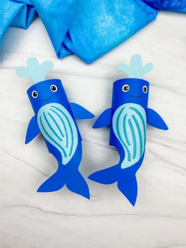Humpback Whale Toilet Paper Roll Craft [Free Template] Story