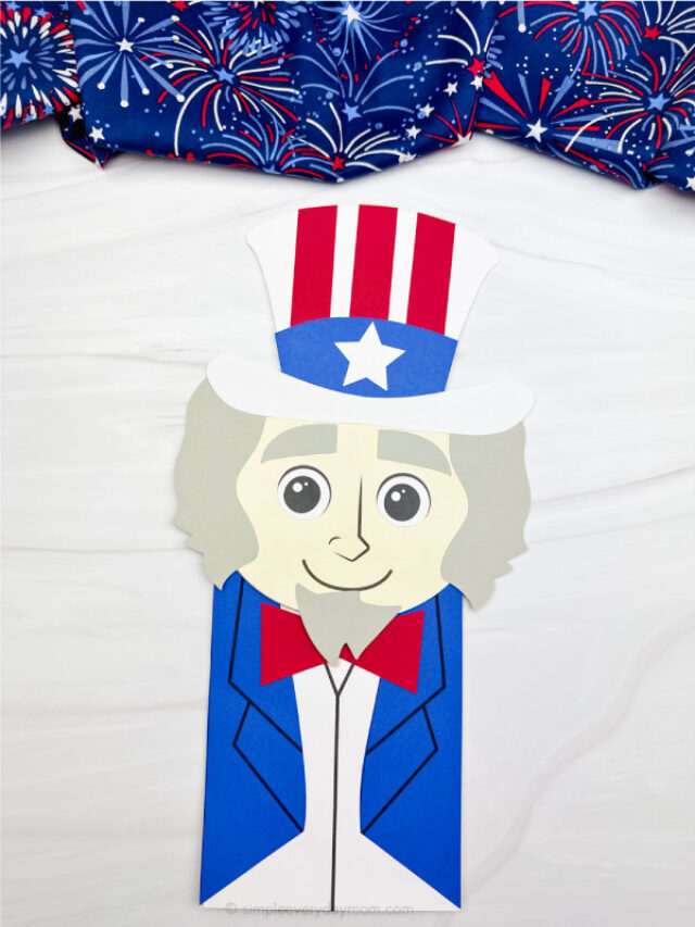 Uncle Sam Puppet Craft For Kids [Template] Story