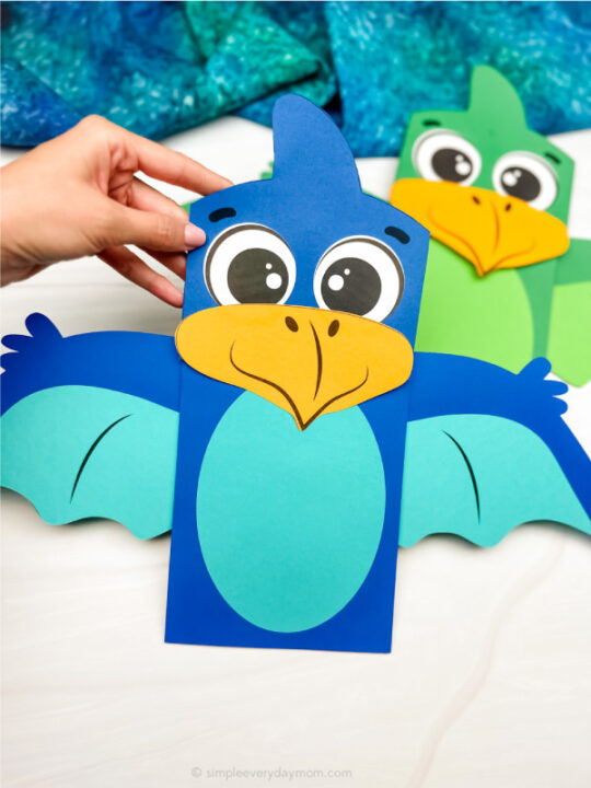 Dinosaur Puppet Craft For Kids [Free Template]