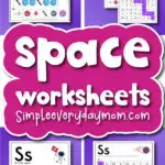 space worksheets cover image