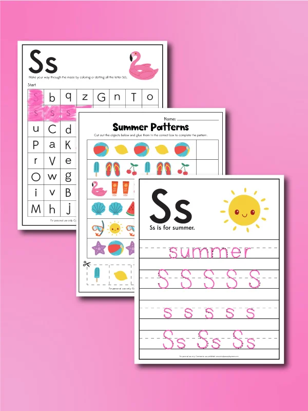 summer worksheets featured collage image