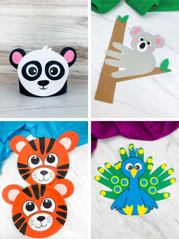 zoo animal craft ideas image collage