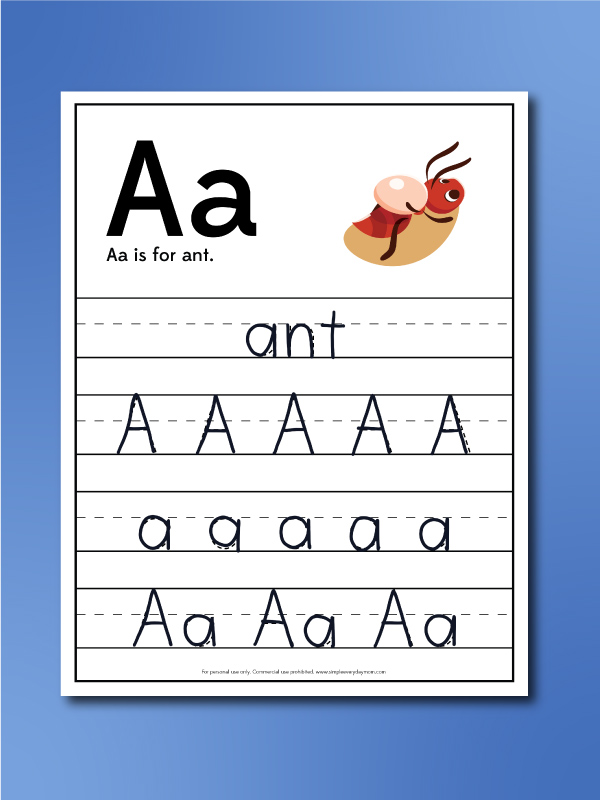 and worksheets letter trace