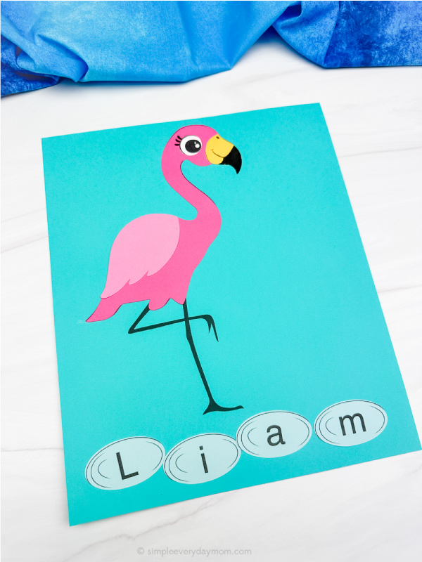 flamingo name craft finished