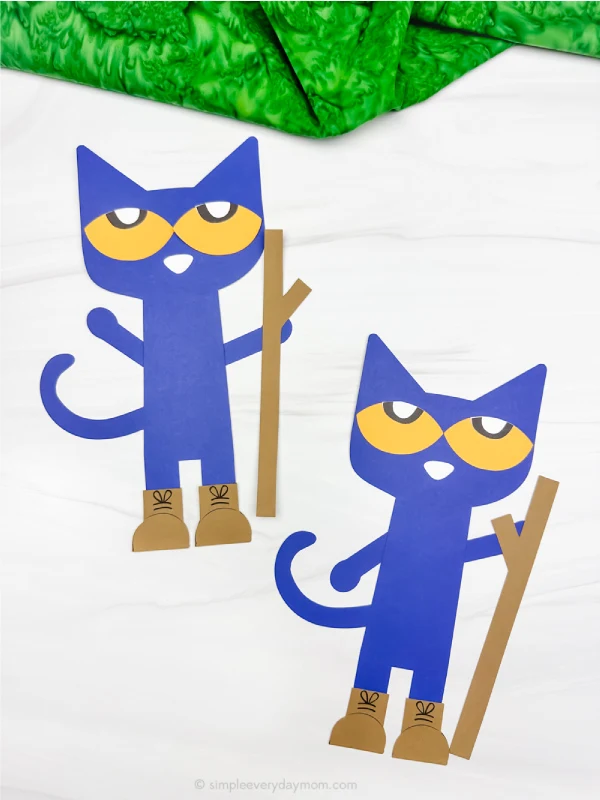 two examples of Pete the cat goes camping