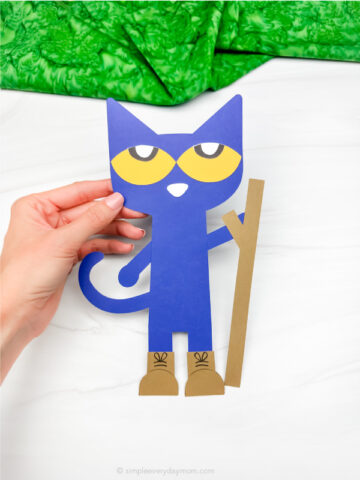 Pete The Cat Goes Camping Craft For Kids [Free Template]