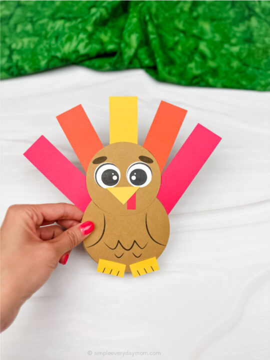 Shape Turkey Craft For Kids [Free Template]