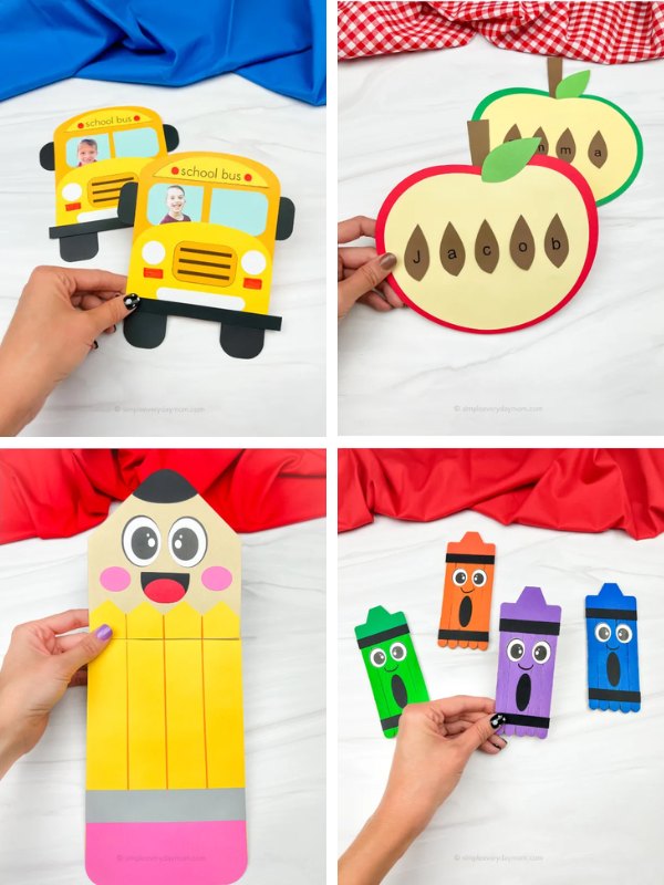 back to school crafts collage