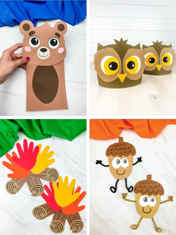 camping craft ideas collage