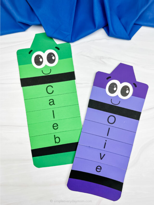 Adorable Crayon Name Craft For Kids [Free Template] Story