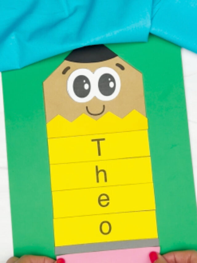 Easy Pencil Name Craft For Kids [Free Template] Story