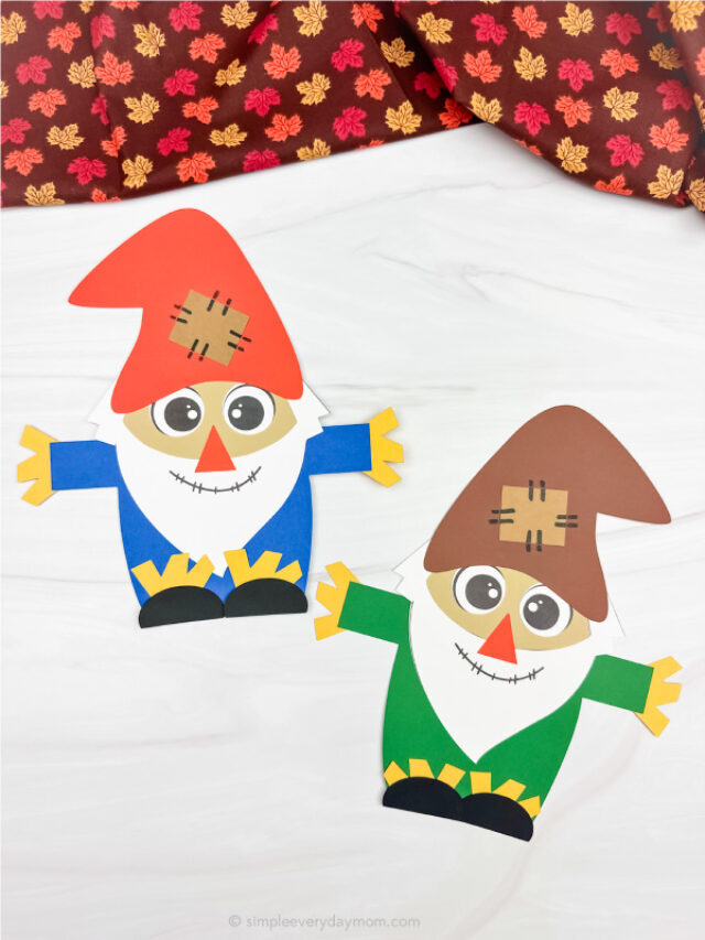 Scarecrow Gnome Craft For Kids [Free Template] Story