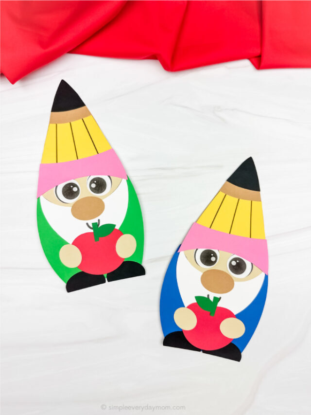 Back To School Gnome Craft W/Printable Template Story