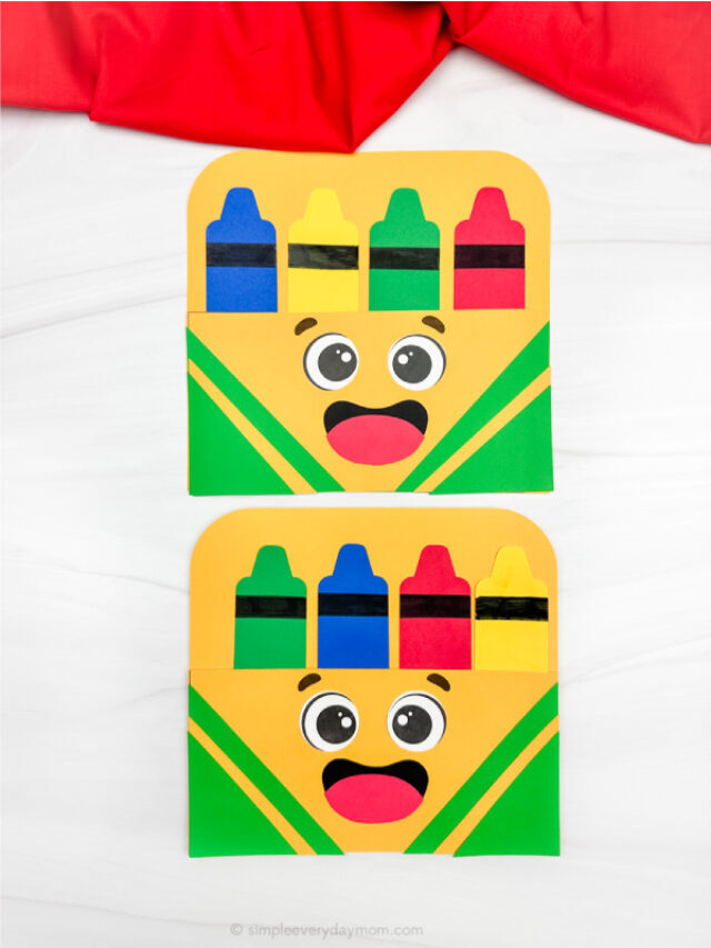 Crayon Box Craft For Kids [Free Template] Story