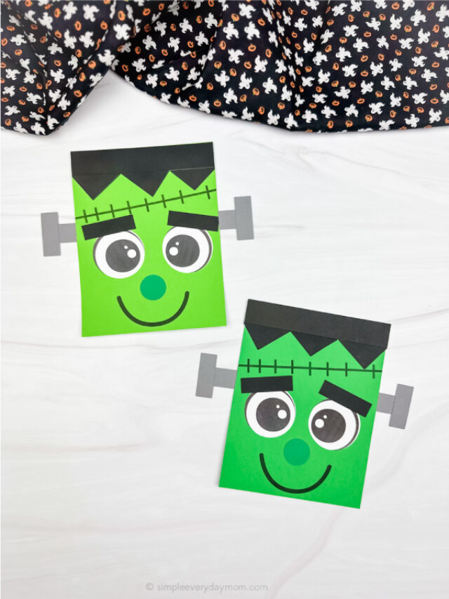 Frankenstein Shape Craft For Kids [Free Template] Story