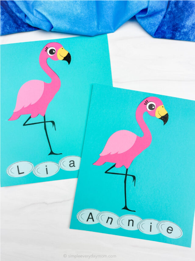 Flamingo Name Craft For Kids [Free Template] Story