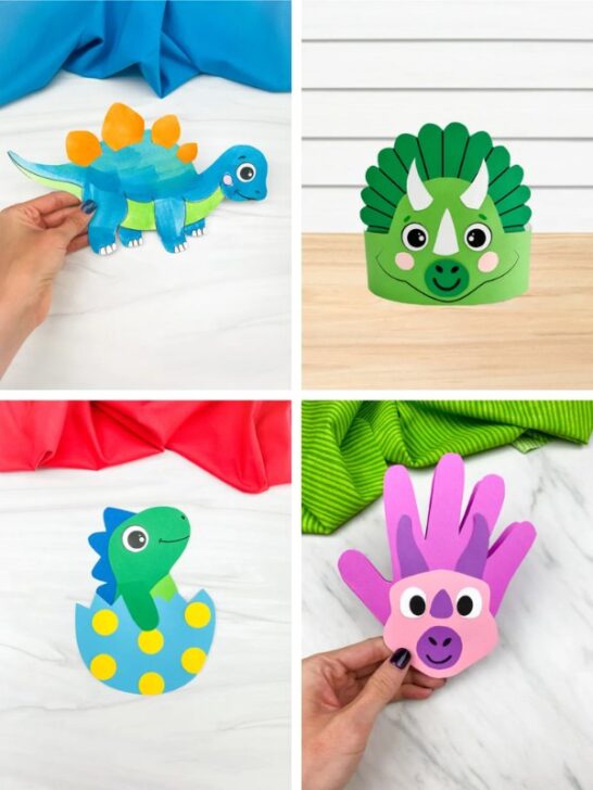 Dinosaur Name Craft For Kids [Free Template]