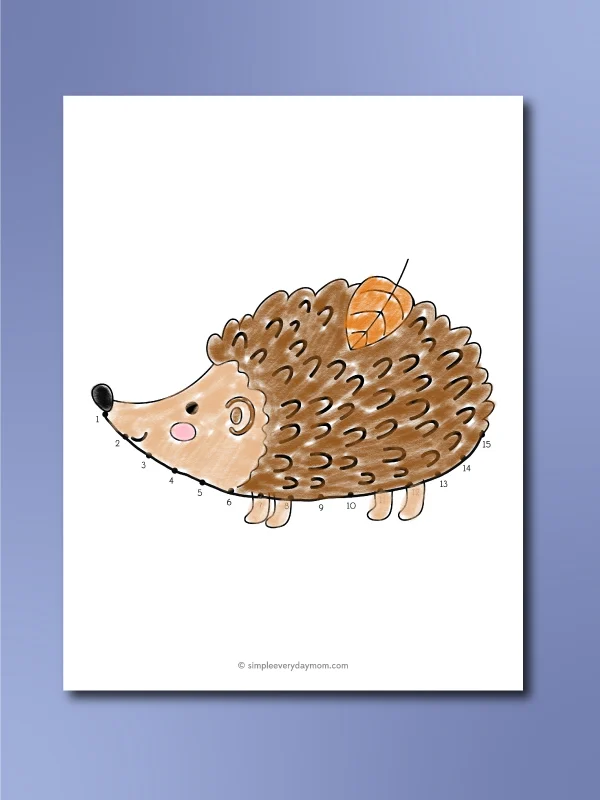 hedgehog fall connect the dots