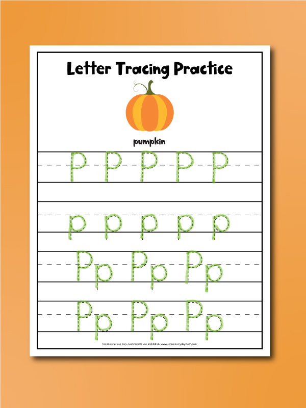 fall tracing worksheets letter tracing