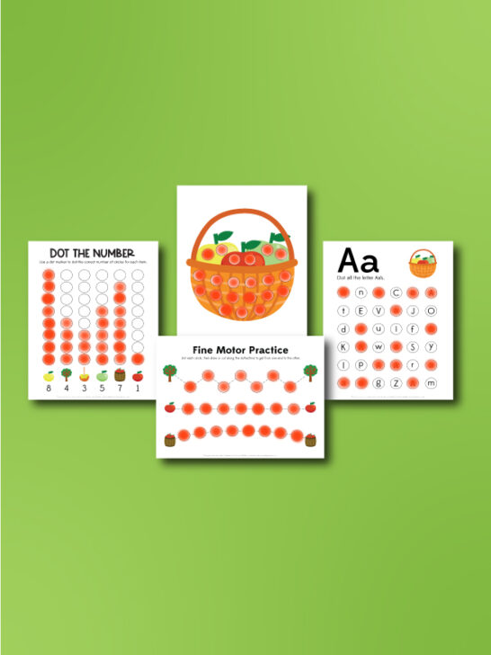 Apple Do A Dot Printables For Kids [Free Worksheets]