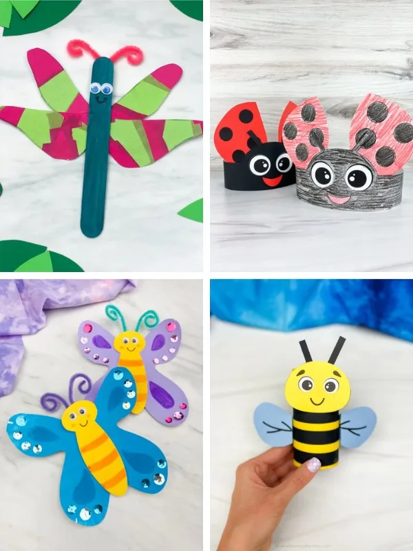 insect crafts collage