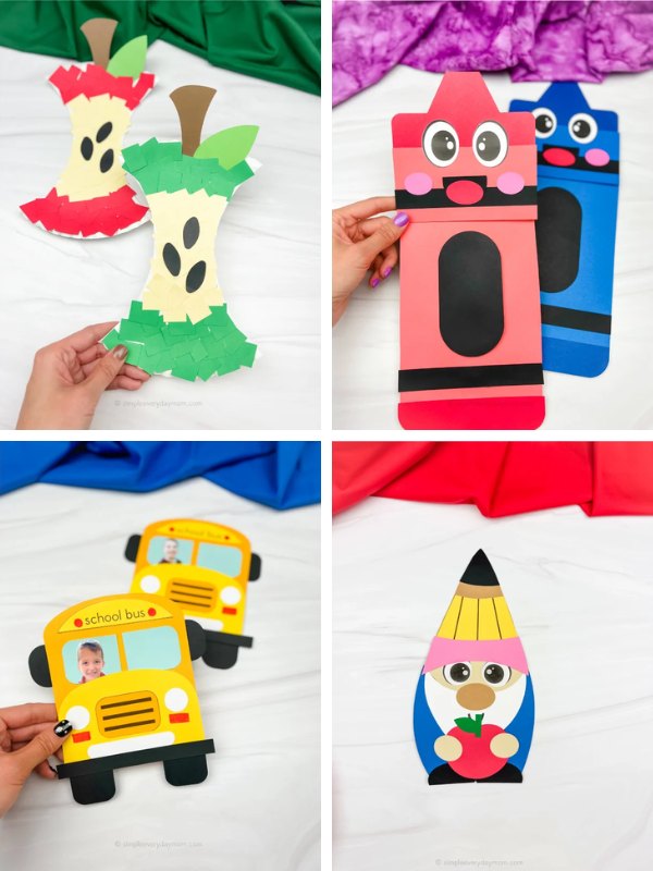 back to school craft collage