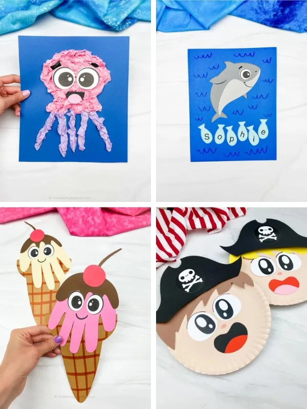 Summer craft ideas image collage