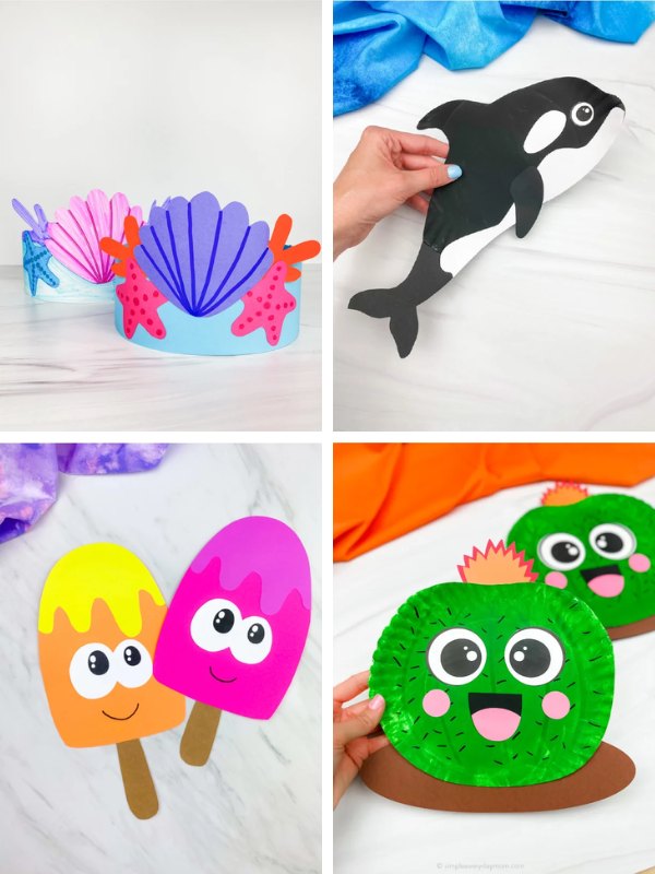 summer crafts for kids craft collage