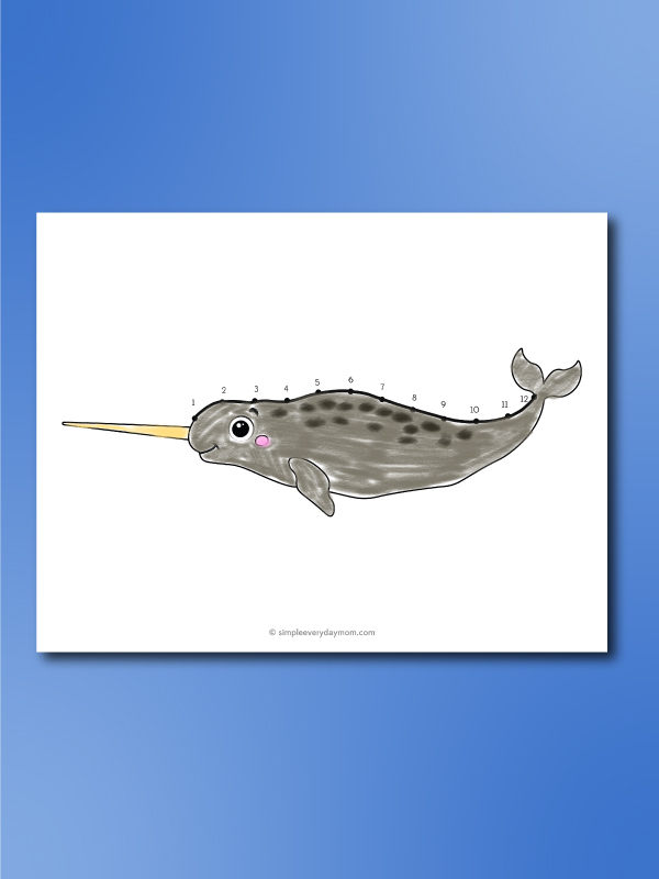 whale dot to dot worksheet