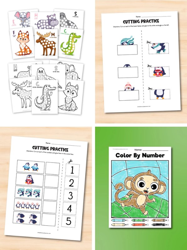 zoo activities for kids collage